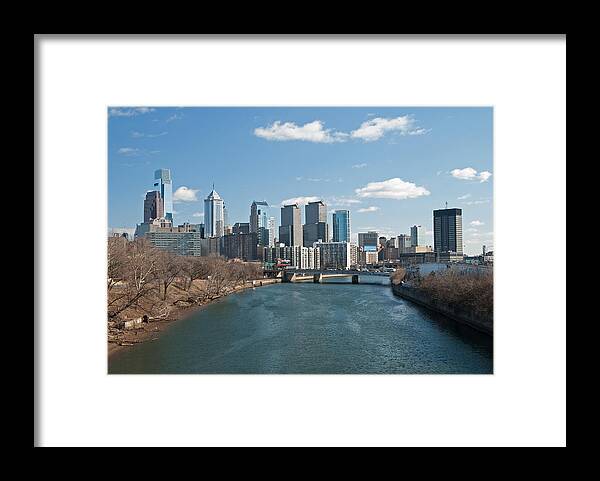 Philadelphia Framed Print featuring the photograph Philly winter by Jennifer Ancker