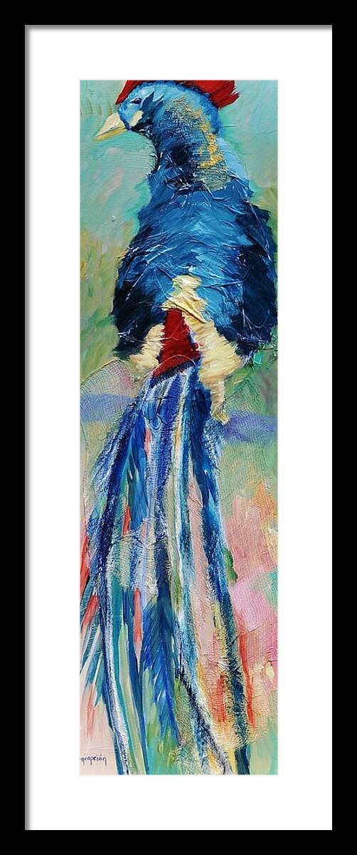 Pheasant Art Framed Print featuring the painting Phineas by Ginger Concepcion