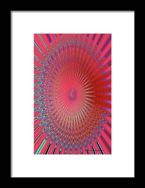 Phoenix Building Framed Print featuring the digital art Phoenix Building Red Abstract by Tom Janca