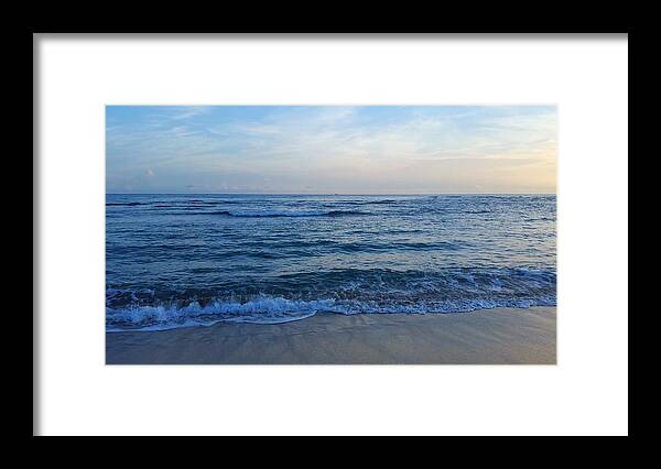 Photo Framed Print featuring the photograph Photo 14 ocean sunrise by Lucie Dumas