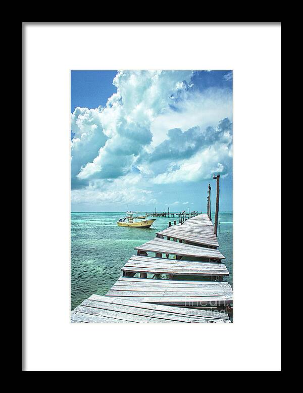 Piano Framed Print featuring the photograph Piano Key Pier by Becqi Sherman