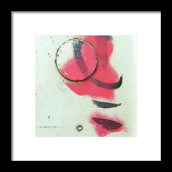Urbanart Framed Print featuring the photograph Picasso-esque Urban Graffiti. Makes Me by Ginger Oppenheimer