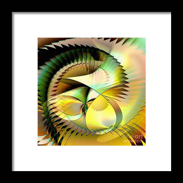 Owl Framed Print featuring the digital art Picasso owl takes flight by Greg Moores