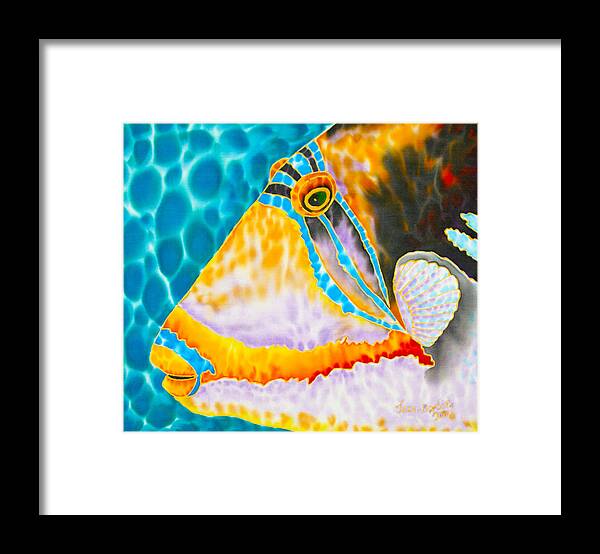 Diving Framed Print featuring the painting Picasso Trigger Face by Daniel Jean-Baptiste
