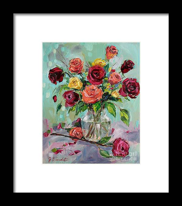 Floral Framed Print featuring the painting Picked For You by Jennifer Beaudet