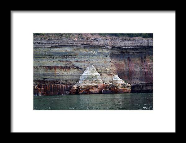 Pictured Rocks National Lakeshore Framed Print featuring the photograph Pictured Rocks National Lakeshore 1 by Mary Bedy