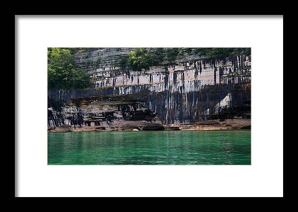 Pictured Rocks National Lakeshore Framed Print featuring the photograph Pictured Rocks National Lakeshore 18 by Mary Bedy