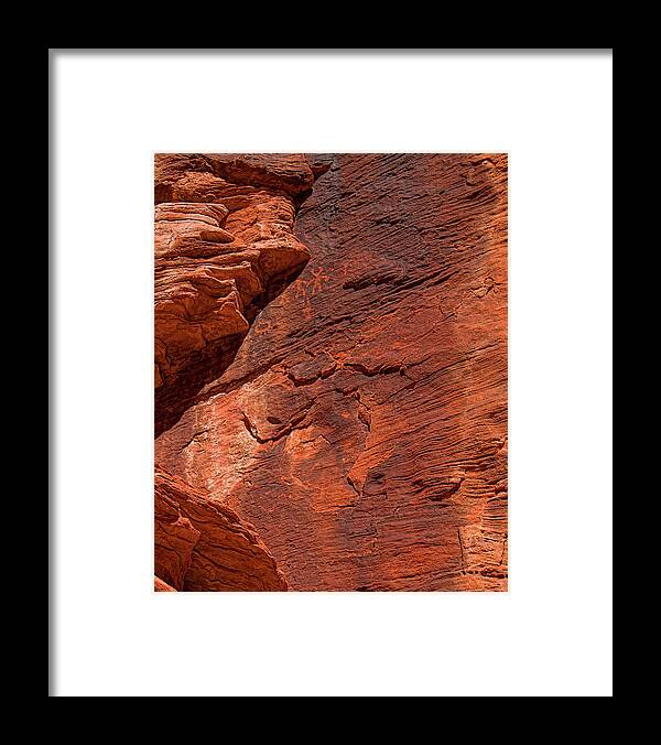 Valley Of Fire Framed Print featuring the photograph Pictures In The Rocks by Kristia Adams