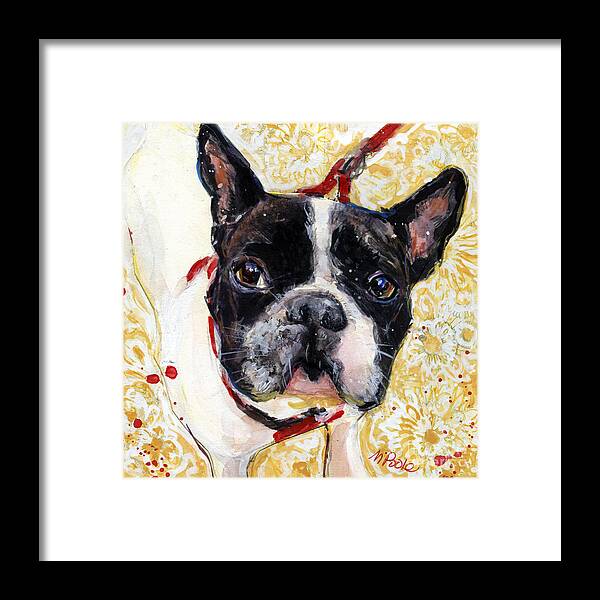 French Bulldog Framed Print featuring the painting Pie and I by Molly Poole