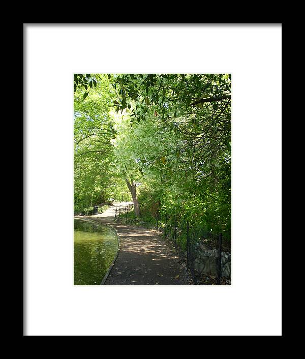 Park Framed Print featuring the photograph Piedmont Park Path by Cat Rondeau