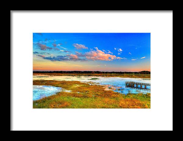 Florida Framed Print featuring the photograph Pier at Sunset by Richard Zentner