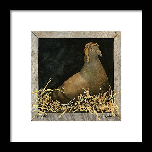 Will Bullas Framed Print featuring the painting Pigeonhole... by Will Bullas