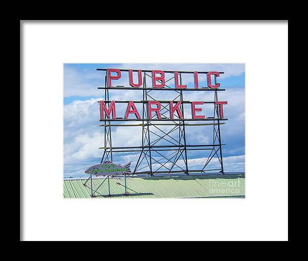 Seattle Framed Print featuring the photograph Pike Street Market by John Greco