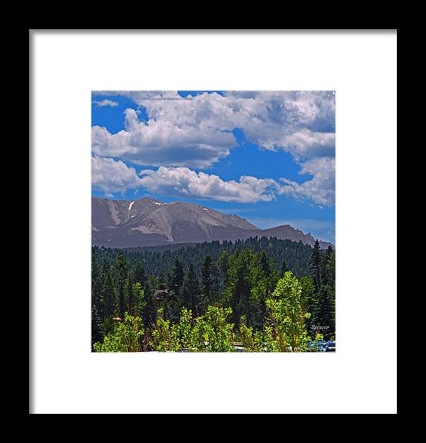 Mountain Framed Print featuring the photograph Pikes Panoramic Right Segment by T Guy Spencer