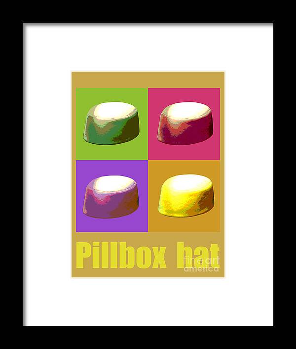 Pillbox Framed Print featuring the digital art Pillbox hat by Jean luc Comperat