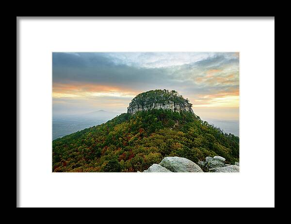 Fall Framed Print featuring the photograph Pilot Mountain by Michael Scott
