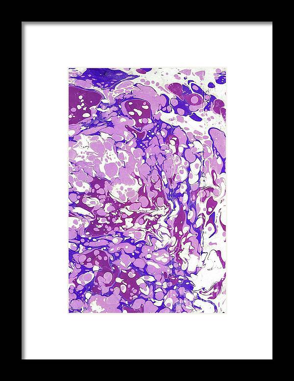 Ebru Framed Print featuring the painting Pink Battal #2 by Daniela Easter