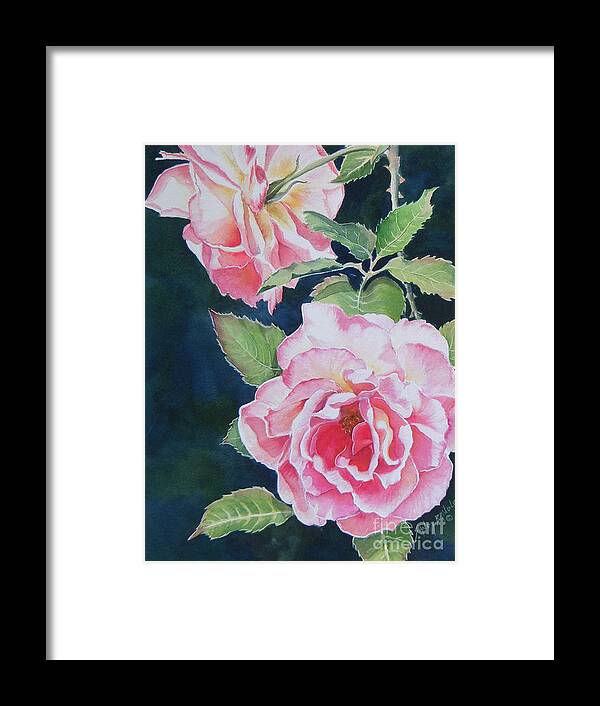 Watercolor Framed Print featuring the painting Pink Beauties SOLD original by Sandy Brindle