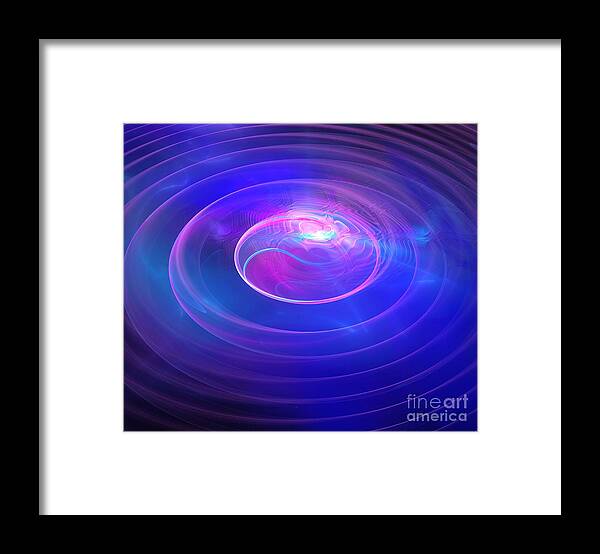 Abstract Framed Print featuring the digital art Pink Blue Pods by Kim Sy Ok