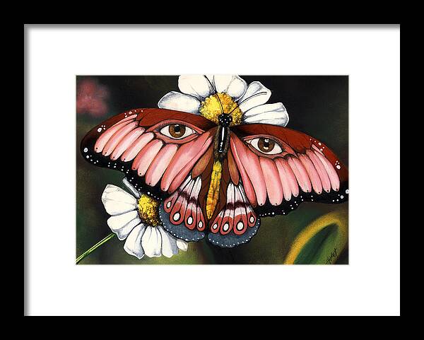Butterfly Framed Print featuring the mixed media Pink Butterfly by Anthony Burks Sr