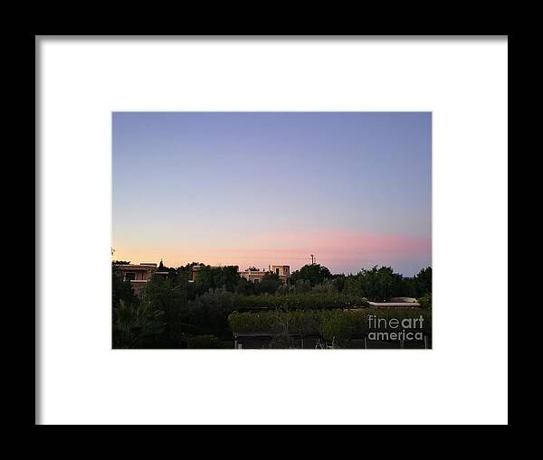 Rural Landscape Framed Print featuring the photograph Pink clouds by Jarek Filipowicz