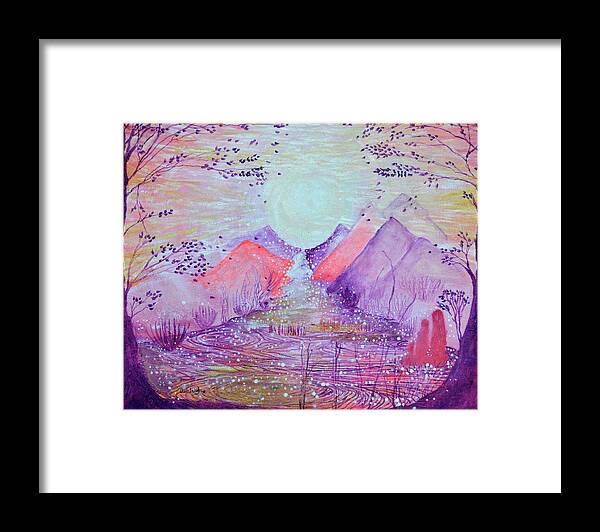  Framed Print featuring the painting Pink Dreams by Ashleigh Dyan Bayer