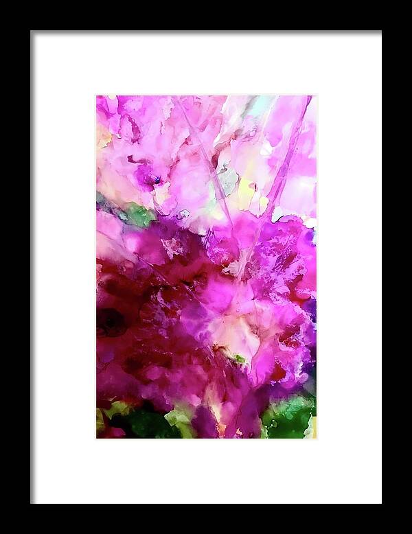 Flowers Framed Print featuring the painting Pink Flowers by Tommy McDonell
