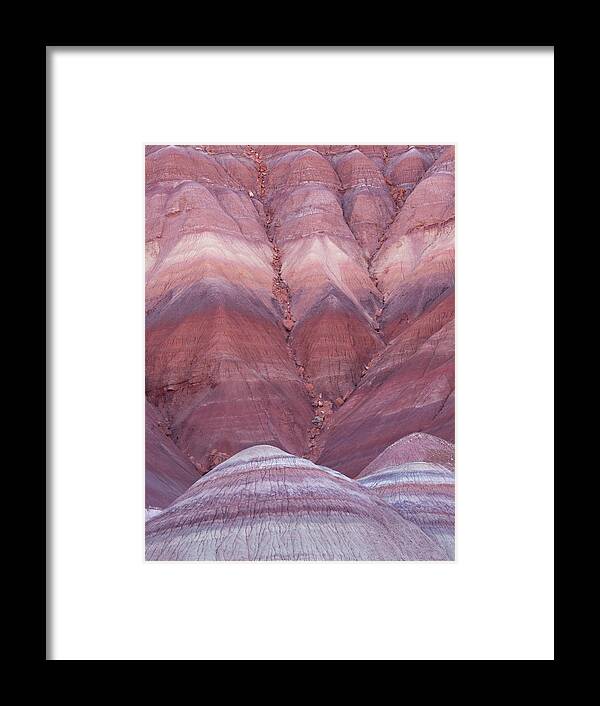 Pink Badlands Framed Print featuring the photograph Pink Hills by Emily Dickey