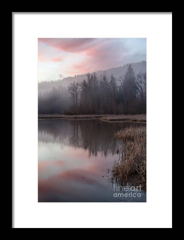 Coeur D'alene Framed Print featuring the photograph Pink Mists by Idaho Scenic Images Linda Lantzy