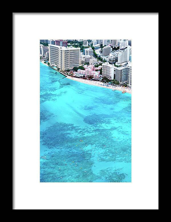 Waikiki Framed Print featuring the photograph Pink Palace - Waikiki by Sean Davey