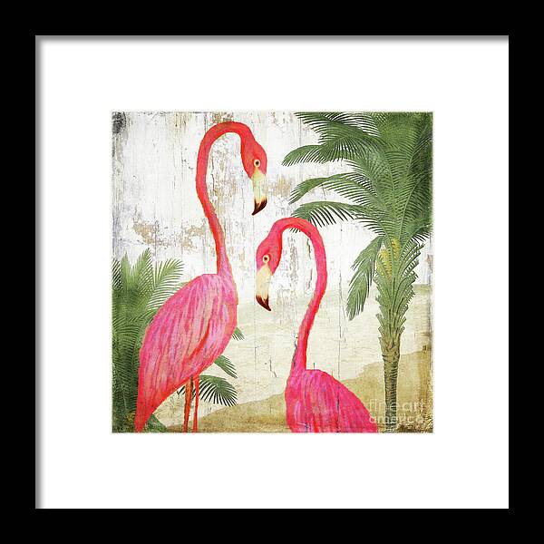 Flamingo Framed Print featuring the painting Pink Paradise by Mindy Sommers