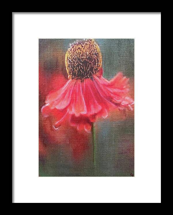 Pink Framed Print featuring the painting Pink Petals by Cara Frafjord