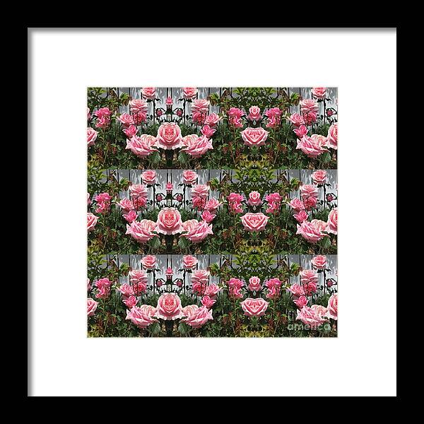 Pink Framed Print featuring the photograph Pink Roses by Nora Boghossian