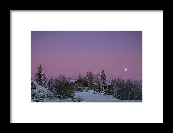 Nature Framed Print featuring the photograph Pink Sky At Night by Valerie Pond