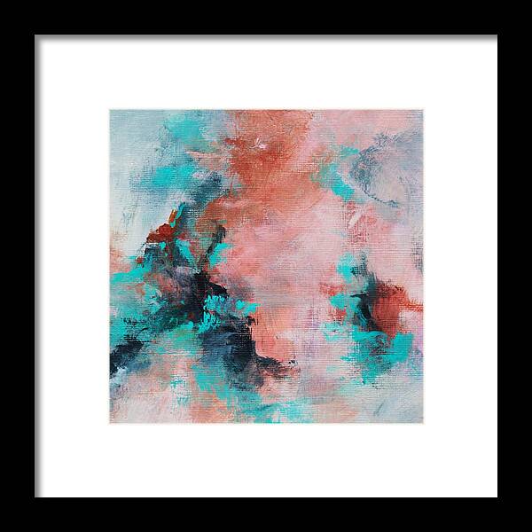Acrylic Framed Print featuring the painting Pink Sky by Suzzanna Frank