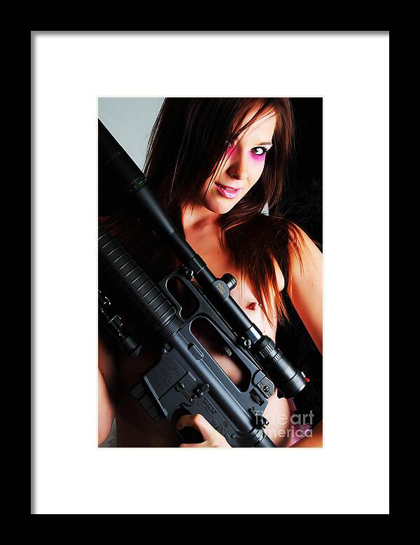 Artistic Photographs Framed Print featuring the photograph Pink Sniper by Robert WK Clark