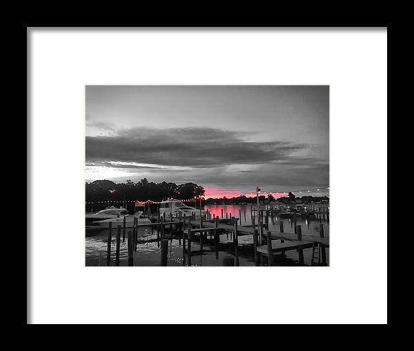Pink Framed Print featuring the photograph Pink Sunset by Chris Montcalmo