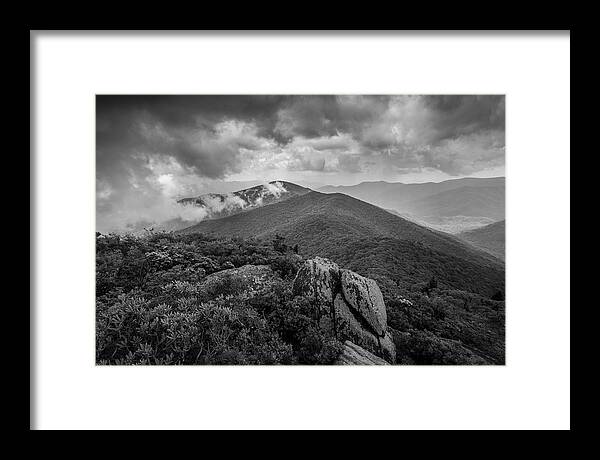 Asheville Framed Print featuring the photograph Pinnacle-BW by Joye Ardyn Durham