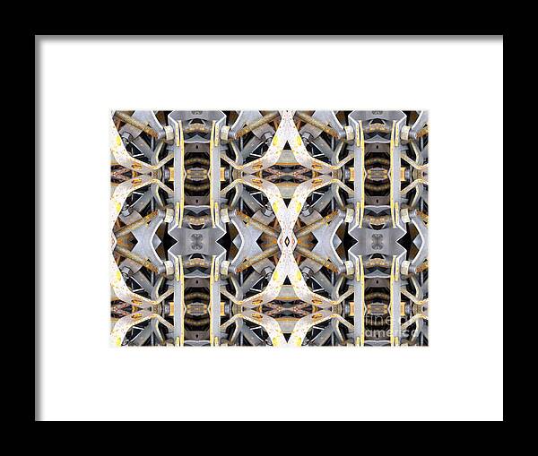 Abstract Framed Print featuring the digital art Pipe Hanger by Ronald Bissett