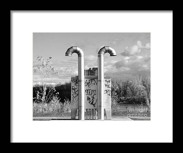 Verdun Framed Print featuring the photograph Pipes On the River by Reb Frost