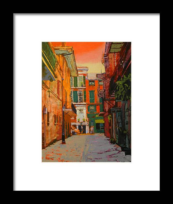 New Framed Print featuring the painting Pirates' Alley 1 by Robert Bissett