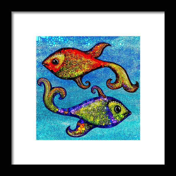 Fish Framed Print featuring the painting Pisces by Agata Lindquist