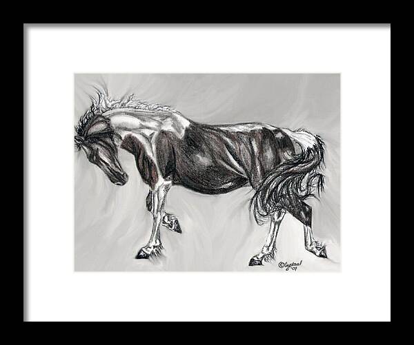 Pistol Framed Print featuring the drawing Pistol by Crystal Suppes