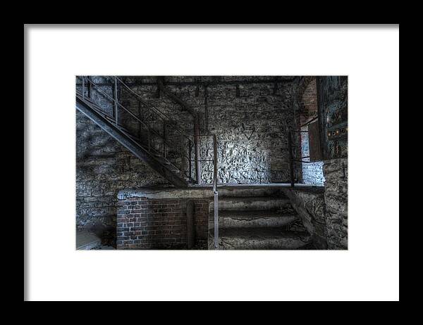 Urbex Framed Print featuring the digital art Pit head by Nathan Wright