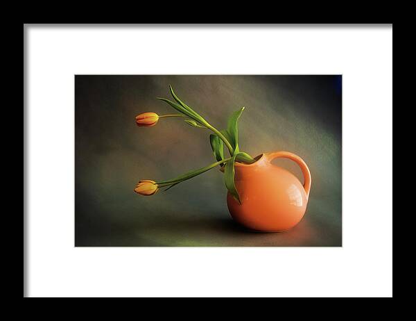 Flowers Framed Print featuring the photograph Pitcher Of Blooms by John Anderson