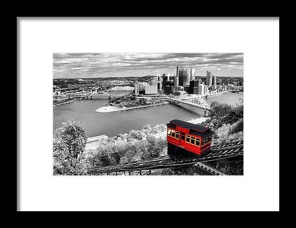 Pittsburgh Skyline Framed Print featuring the photograph Pittsburgh From The Incline by Michelle Joseph-Long