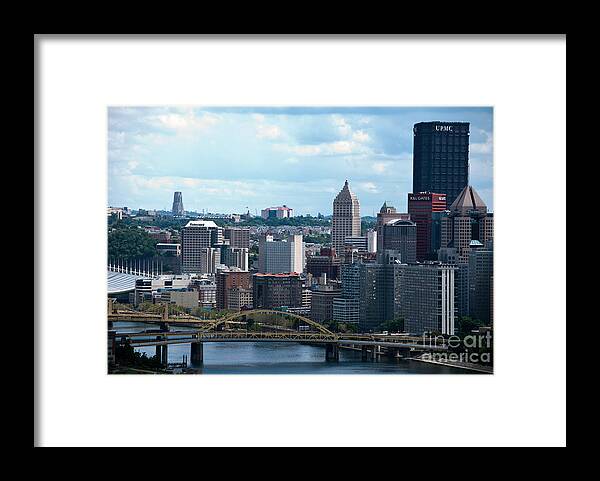 Pittsburgh Framed Print featuring the photograph Pittsburgh Skyline by Pittsburgh Photo Company
