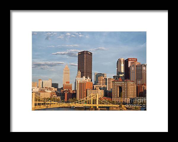 Pittsburgh Framed Print featuring the photograph Pittsburgh Sunset by Pittsburgh Photo Company