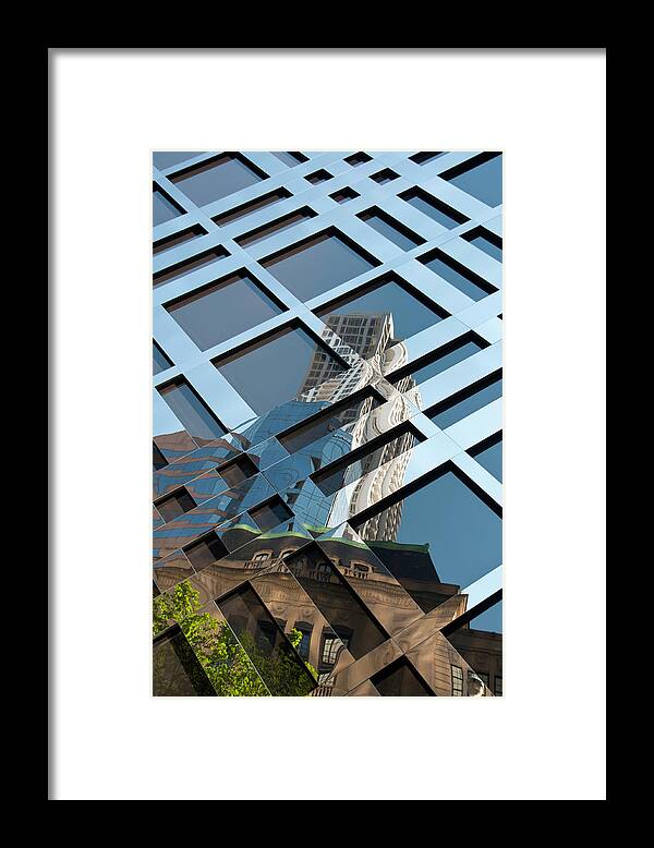 Burberry Chicago Framed Print featuring the photograph Plaid Reflections II - Chicago, Illinois by Denise Strahm