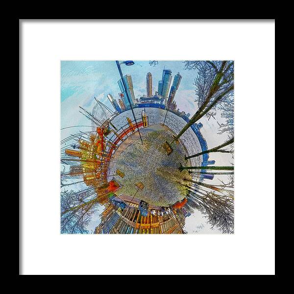Panorama Framed Print featuring the photograph Planet Rotterdam by Frans Blok
